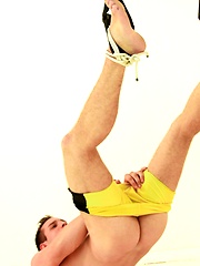 Sexy jock Dylan Roberts playing  in bounding games