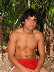 Meet Aeron a hot sporty Latino jock teasing us by flashing his smooth tight ass