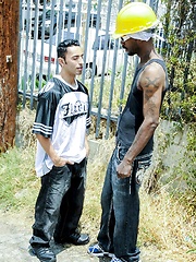 Pedro gave black cock a nasty blowjob, getting this dude so horny to fuck his ass